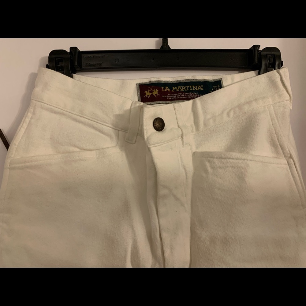 💚La Martina white polo jeans.